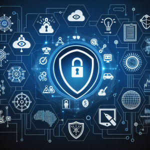 Grafische Darstellung von KI-gestützten Sicherheitslösungen in der Cybersecurity.