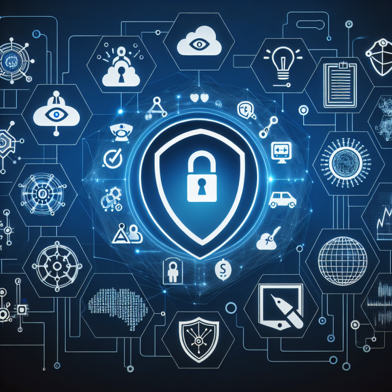 Grafische Darstellung von KI-gestützten Sicherheitslösungen in der Cybersecurity.